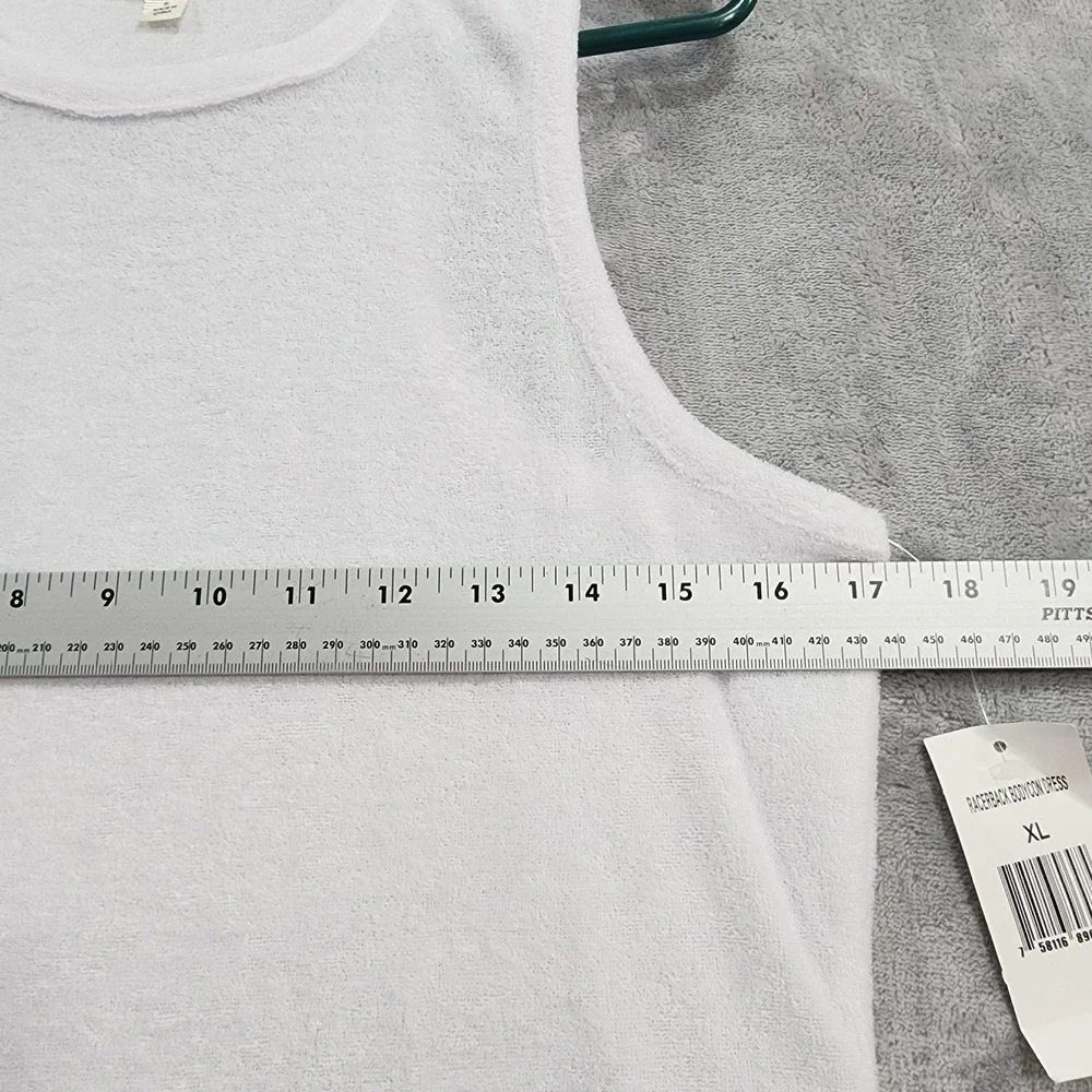 NEW Derek Heart Dress Juniors XL White Terry Racerback Bodycon Casual Summer‎